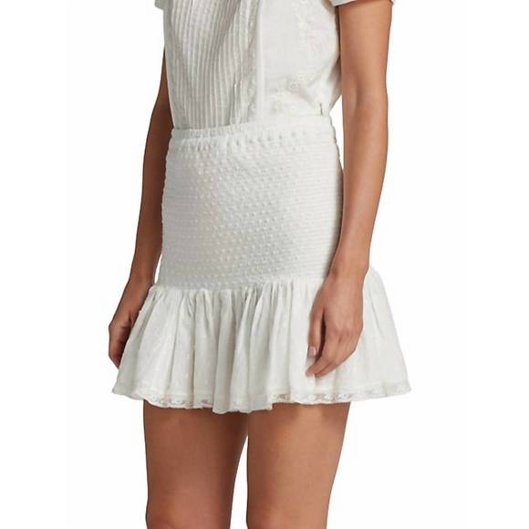 NEW LOVESHACKFANCY milla skirt in true white - Picture 2 of 5